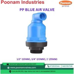 PP Blue Air Valve 1/2, 3/4, 1 inch